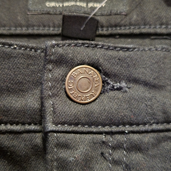 NWT Banana Republic Curvy High-Rise Skinny Jean Black SZ 31 / 12 - Picture 5 of 11